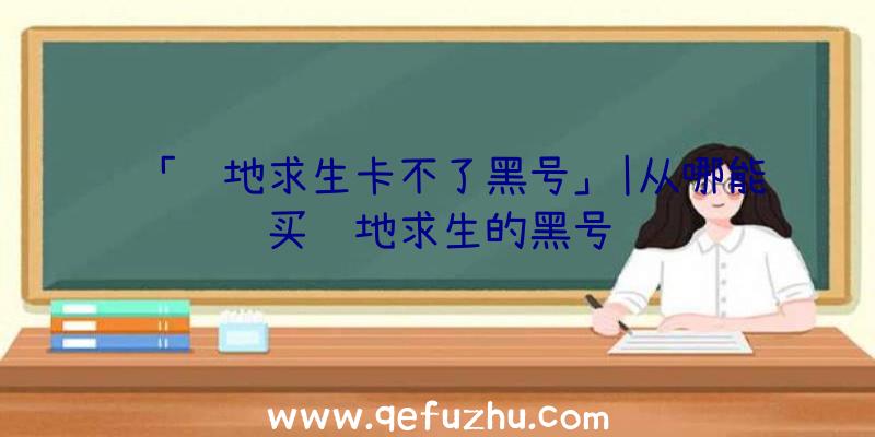 「绝地求生卡不了黑号」|从哪能买绝地求生的黑号